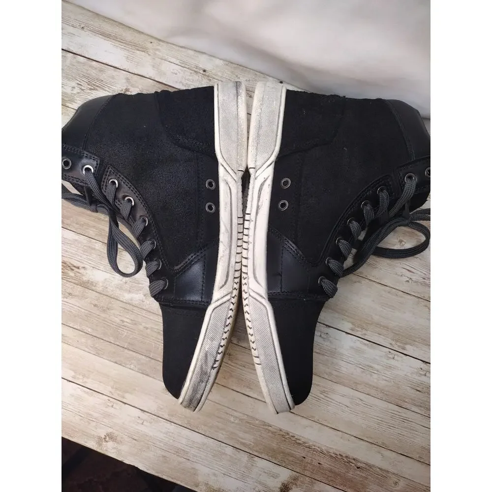 Street And Steel Kickstarter Moto Riding Hightops Black Leather Mens 9